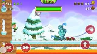 Lep's World 2, WinterLand, Level 2-8 BOSS walkthrough 3 Gold Pots, iPhone:iPad:iPod:Android:iOS game