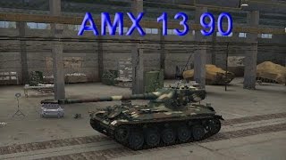 Французский легкий танк АМХ 13 90. Передача разведданных на 9 тысяч в игре World of Tanks