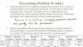 Forecasting Decisions in LINKS Supply Chain Management Simulation Game