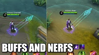 GUSION NERF GATOT NERF AND ALL OTHER CHANGES AND ADJUSTMENT!