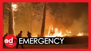 Firefighters BATTLE a Dozen Wildfires Across California