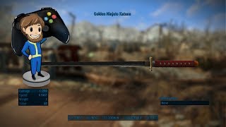 fallout 4 mod of the day: Golden Ninjato Katana