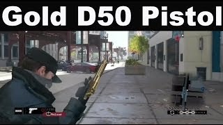 Watch Dogs Golden D50 Pistol, Free Roam Gamplay