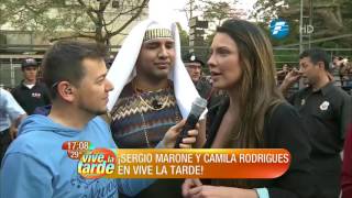¡Asi llegaban a Telefuturo, Sérgio Marone y Camila Rodrigues!