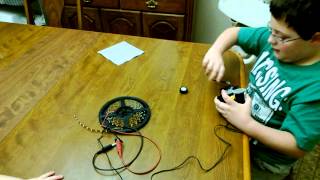 Lego generator powers string of LEDs