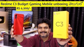 Realme C3 Unboxing & initial impressions ll in Telugu ll
