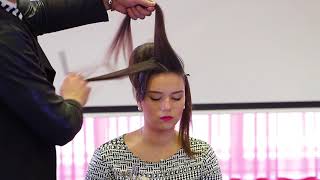Beautiful bow hairstyle. Farrukh Shamuratov
