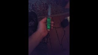 отличный нож со светящийся рукояткой из шишки (режик) knife, fir cone and phosphor