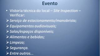 Planejamento e Projeto em Eventos