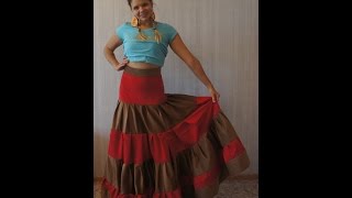 Как сшить юбку без выкройки, воланами, ярусами, в пол/Юбкомания/DIY