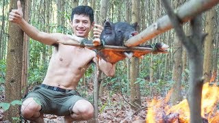 Выживание: Охота на кабана- приготовление пищи в походе