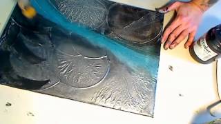 Pittura materica tecnica con gesso acrilico e "sfregazzo" - parte 2