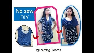 No sew infinity scarf, poncho, bolero from t-shirt | Learning Process