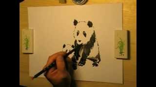 Panda, chinesische Reibetusche
