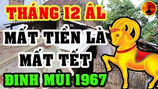 Tháng 12 ÂL Tuổi ĐINH MÙI 1967 Chú Ý Kẻo ĐẠI HẠN GIÁNG XUỐNG - VỠ NỢ - MẤT TRẮNG, Ăn TẾT MẤT NGON