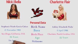 Nikki Bella vs Charlotte Flair 2018 Comparison - Biography★Match-statistics★Husband★Net Worth