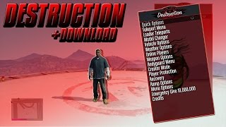 GTA 5 ONLINE:  DESTRUCTION MOD MENU! 1.27 + FREE DOWNLOAD! [XBOX 360]