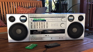 Reli's Radios: Silver SR-8000L vintage boombox HUGE!!!