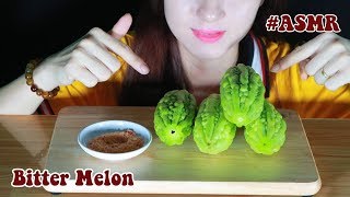 ASMR Veggie Platter # Raw Bitter Melon Challenge (EATING SOUNDS) No Talking | Miss Dieu ASMR ??