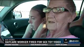 Daycare worker fired for sex toy video