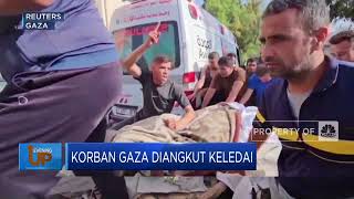 Korban Gaza Diangkut Keledai