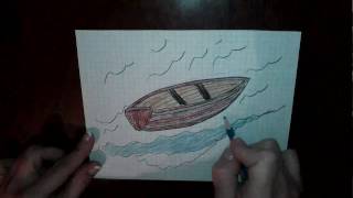 Рисуем лодку - Draw a boat - 绘制一条船