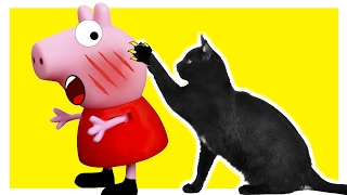 Свинка Пеппа Мультик с Игрушками Пеппу Поцарапала Кошка Peppa Pig