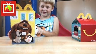 Хэппи Мил Макдоналдс с игрушками из мультфильма Тайная Жизнь Домашних Животных
