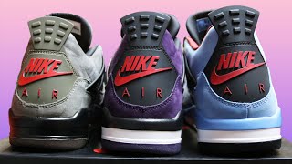 RARE TRAVIS SCOTT Air Jordan 4 SAMPLE F&F COLLECTION (NIKE AIR, PURPLE & OLIVE)