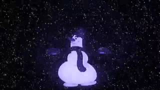 Футаж. Новый год. Рождество. Танцующий снеговик.
