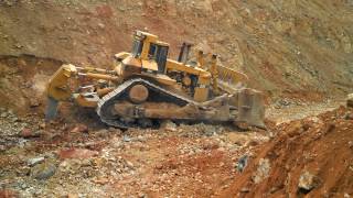 Caterpillar D11R Rips and Tears Through Rock