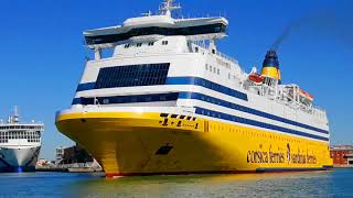 Mega Andrea in partenza dal porto di Livorno diretta a Bastia 28/09/2018