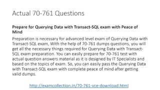 70-761 Study Material