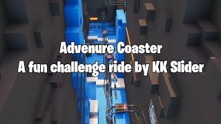 Adventure Coaster: The longest player coaster in Fortnite! A fun challenge ride by KK Slider.