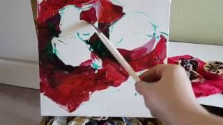 Этюд. Гранат. Красное на красном. Масляная живопись