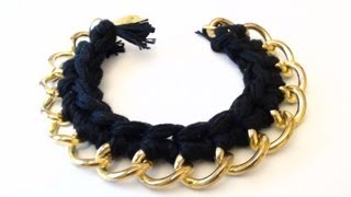 How to: DIY Single Crochet Bracelet (with chain)