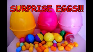 Opening SURPRISE EGGS | Many KINDER TOYS for KIDS Открываем ЯЙЦА МЕГА КИНДЕР СЮРПРИЗ для малышей.