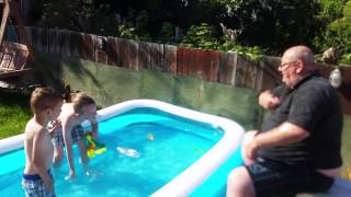 Boy's water fight