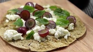 Grapes And Goat Cheese Pita Pizza
