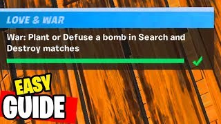 Plant or Defuse a bomb in Search and Destroy matches Fortnite