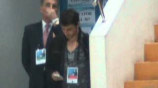 Worlds 2011 Brian Joubert at tribune 1
