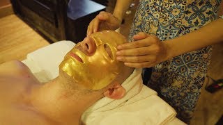 ? ASMR Face Massage and Cleansing with Gold Mask | Vietnam SPA