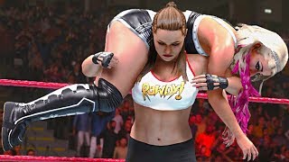 WWE 2k19: Ronda Rousey vs Alexa Bliss, 2K Tower Last Man Standing (KO) match
