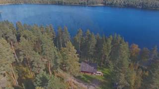 Ilmakuvaa vuokramökki Hartolassa Kytöranta
