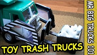 GARBAGE & TRASH TRUCK HARD AT WORK FOR KIDS: MrBigTrucks101