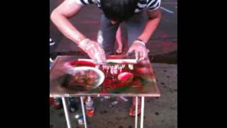 man making airbrush painting...really cool