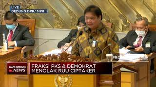 Menko Airlangga Sampaikan Sikap Akhir Pemerintah di RUU Ciptaker
