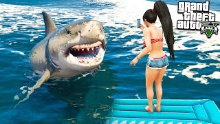 АКУЛА МЕГАЛОДОН ОХОТИТСЯ НА ЧЕЛОВЕКА В ГТА 5 МОДЫ! MEGALODON ОБЗОР МОДА В GTA 5! ИГРЫ ГТА ВИДЕО MODS
