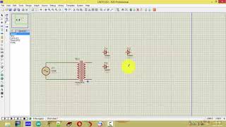 Convert AC 220v to DC 12v Circuit Simulate in Proteus