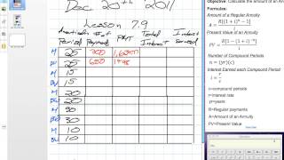 Calculating Mortgages over different years (Grade 12 college Lesson 7.9 12:20:11) 